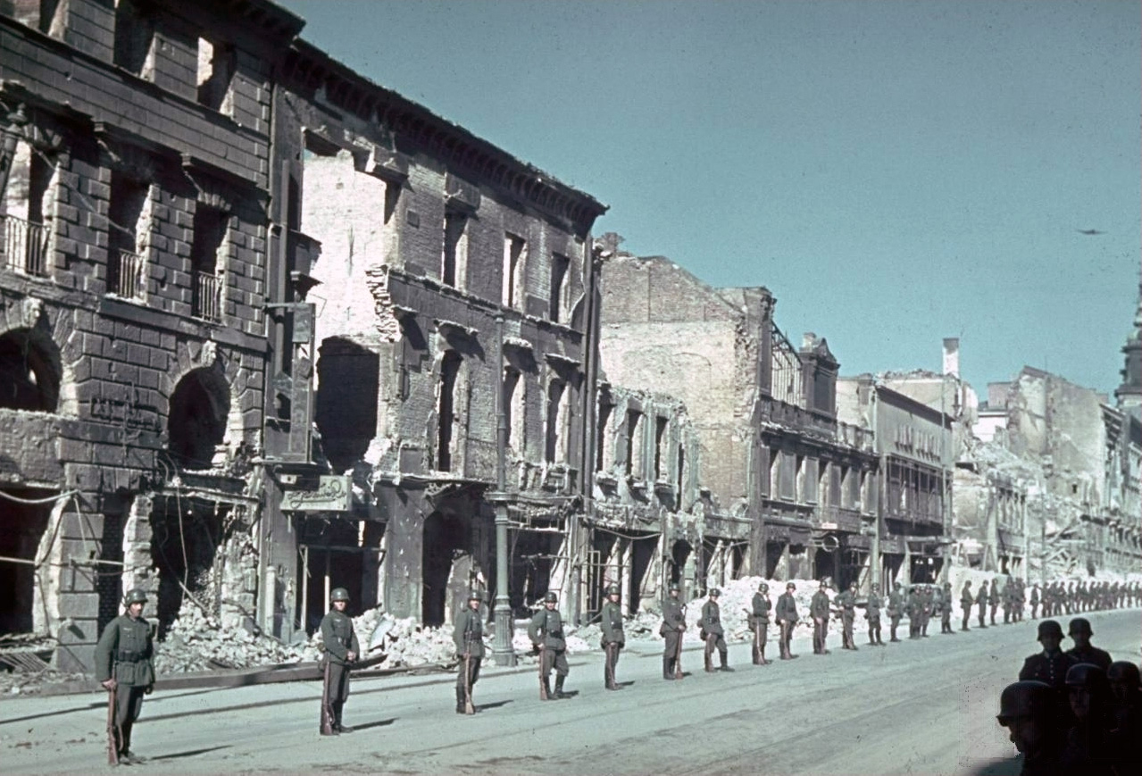 Разрушенная немцами Варшава, 1939 год