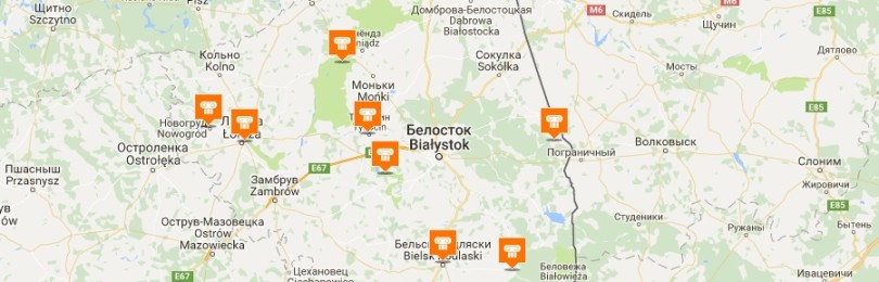Карта поляка в белостоке для белорусов